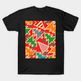 Retro deer with Christmas trees T-Shirt